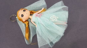 Брелок RA-2813-4 Куколка (бирюза) 18 см